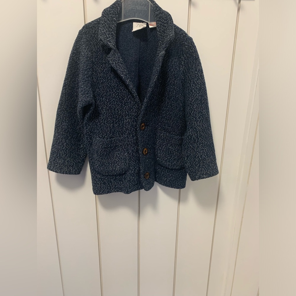 💜2/$30 Zara Boy Knitted Blazer Jacket Size 2/3